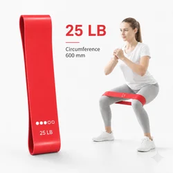 5-Piece Multicolor Yoga Resistance Bands Set for Home Fitness and Strength Training (Red-25LB)