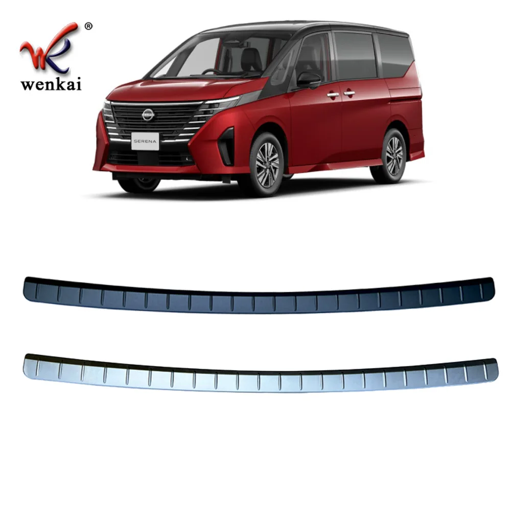 

car assecories For Nissan Serena C28 2023 Door Sill Rear Bumper Protector Sill Trunk Tread Plate Trim Car Styling Stickers