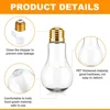 24Pcs Plastic Bulb Jar Light Bulb Shaped Acrylic Candy Boxes 3.4 oz for Crafts Light Bulb Gift Lightbulb Candy Containers 3