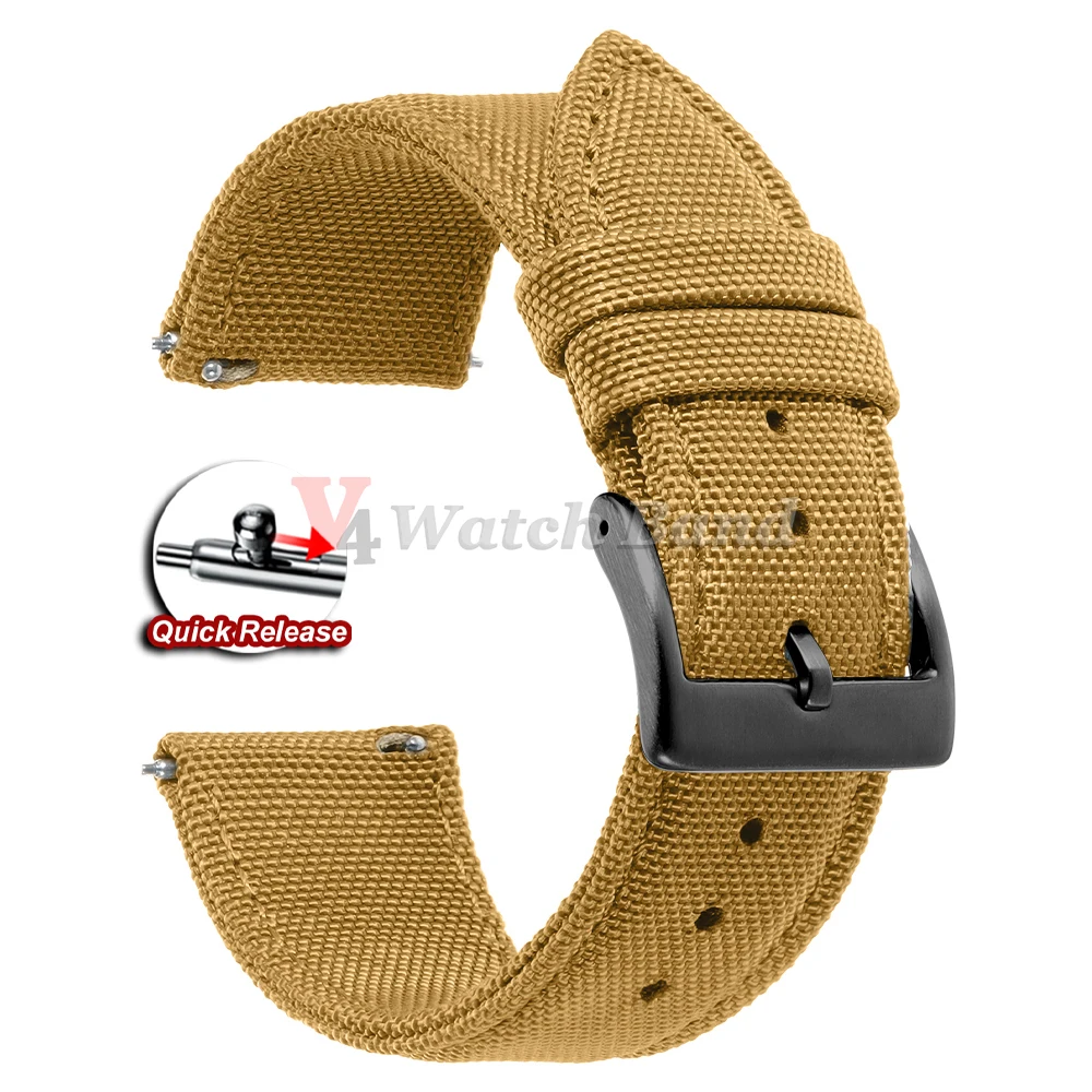 Nylon Quick Release Canvas Watch Strap - Universal Replacement