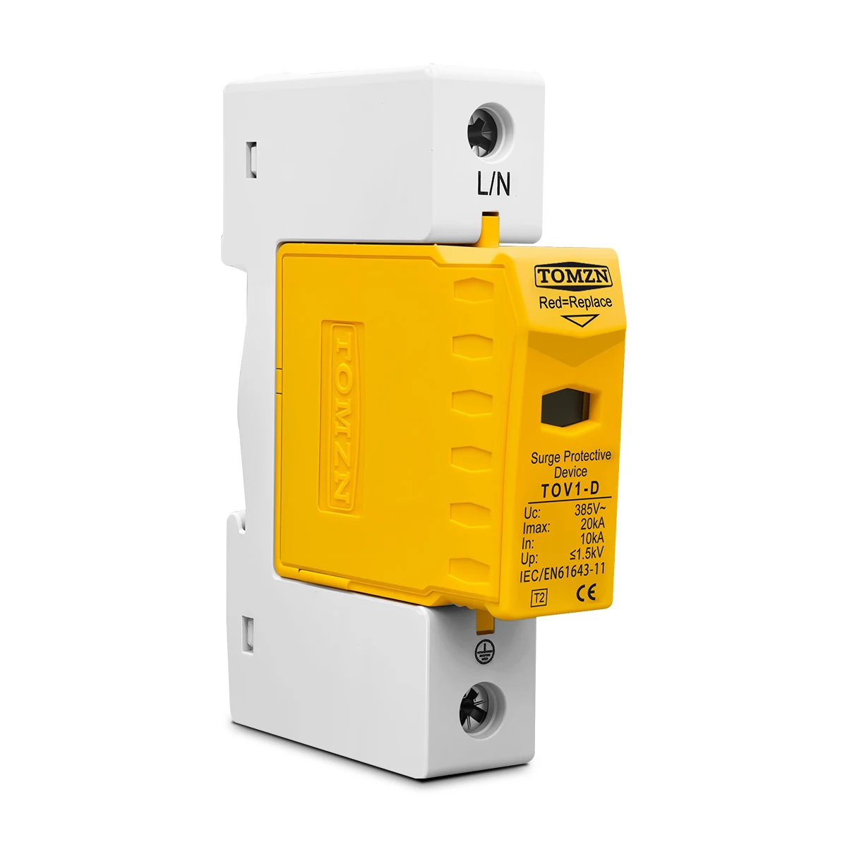 AC SPD 가정용 서지 보호 장치, 저전압 보호 장치, 1P, 275V, 385V, 20KA, 40KA, 60KA