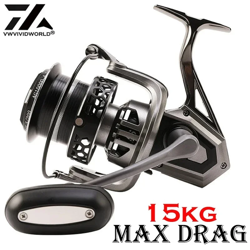 

Surf Fishing Casting Reels ，6500-12000 Series，15KG Max Drag ，Long Shot Jigging Spinning Reel ，Saltwater Trolling Fishing Reel