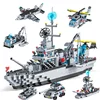 1560pcs Model Warships Building Blocks Construction Navy Battleship Army Boat Aircraft Bricks Toys for Children Gift 2
