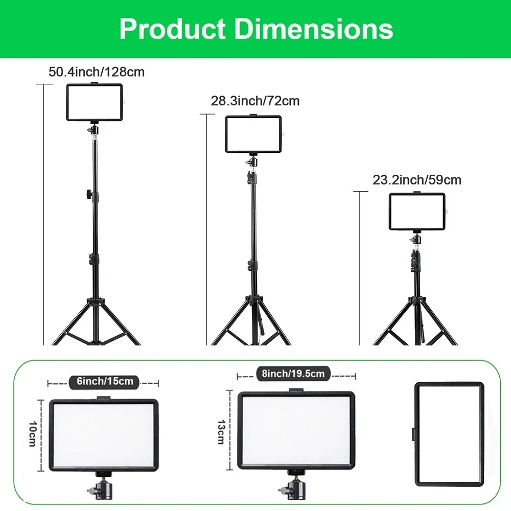 ZOMEI Led 비디오 라이트 카메라 사진 조명 키트 WithTripod Stand 스트리밍 스튜디오 촬영 촬영을위한 4 색 RGB 필터