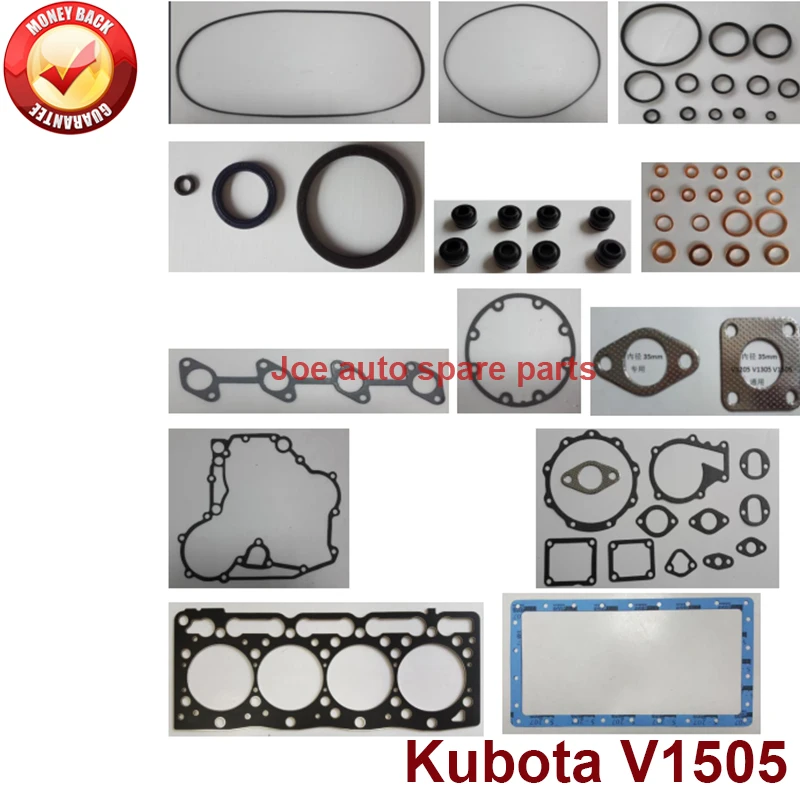Complete Repair Overhaul Engine Full Gasket Set Kit For Kubota Engine: V1505