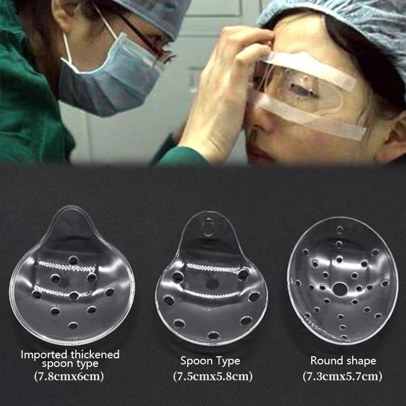 

Porous Ventilated Eye Shield Clear Post-operative Monocular Shield Anti-collision Oval Spoon Shape Eye Guard Protective