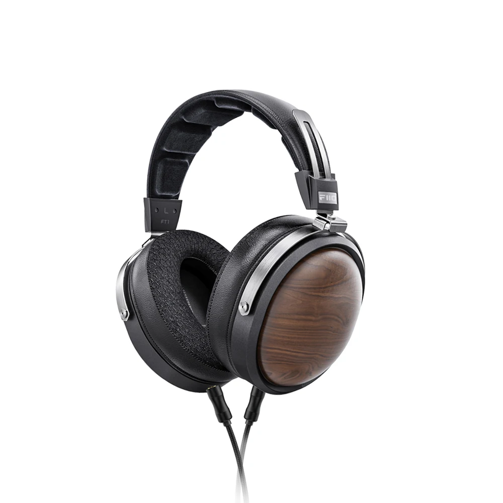 FiiO FT1-الإصدار الجديد من سماعات الرأس السلكية هاي فاي ذات الحجاب الحاجز المركب المغلقة من الخلف، أكواب أذن من خشب الجوز الأمريكي للاستوديو