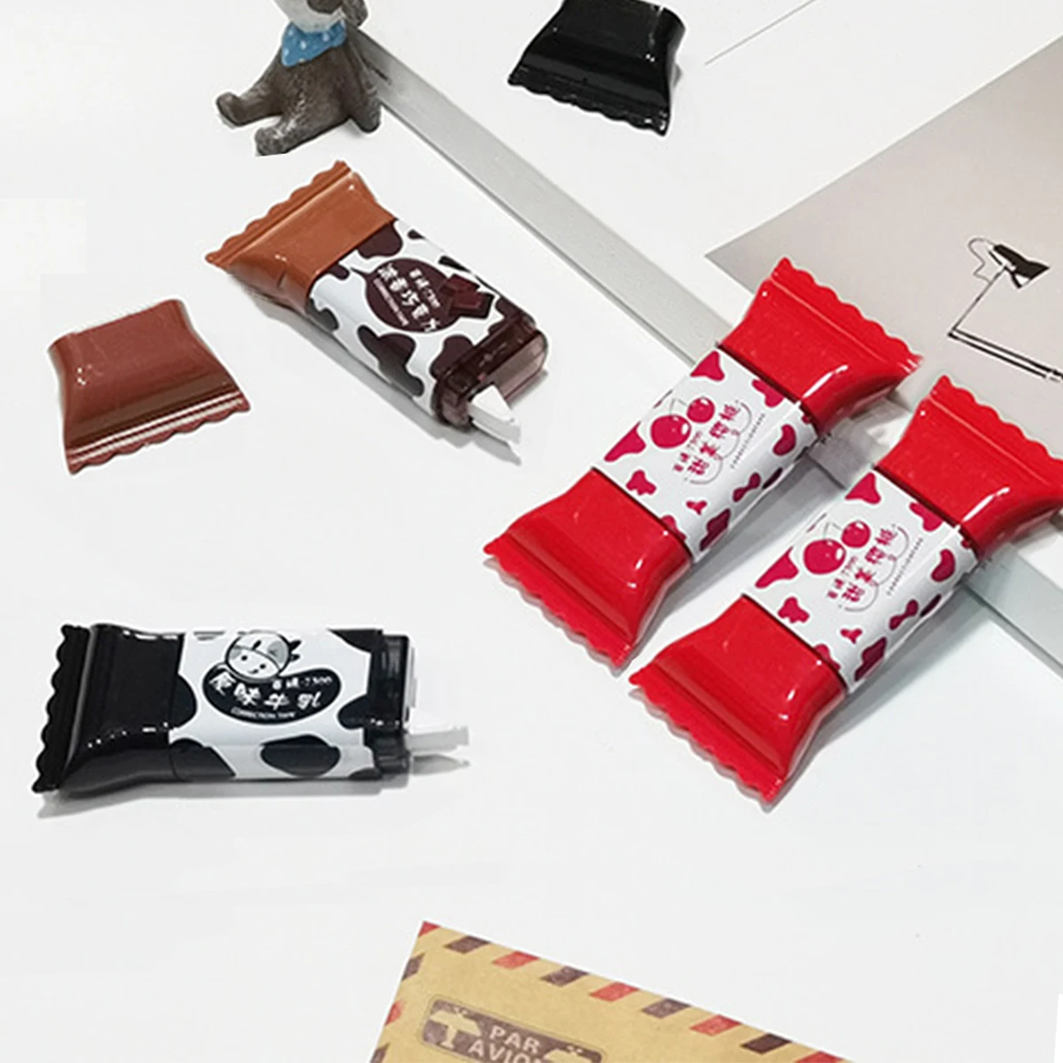 Correction Tape 1 Piece Cute Kawaii Milk Candy Sweet Cherry Chocolate Mint Cow Stationery Office School Supply correction tape