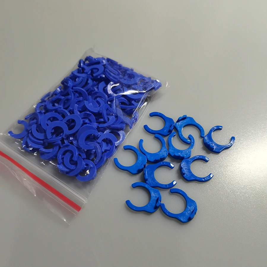 100Pcs 1/4" 3/8"OD Tube PE Pipe Fitting Blue Clip C-ring Hose Quick Connector Aquarium RO Water Filter Reverse Osmosis System
