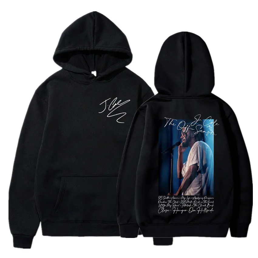 2023 Hot Sell Rapper J Cole Music Album Print Sweatshirt Men\'s Women Fleece Cotton Hoodie Hip Hop Street Style Oversized Hoodies