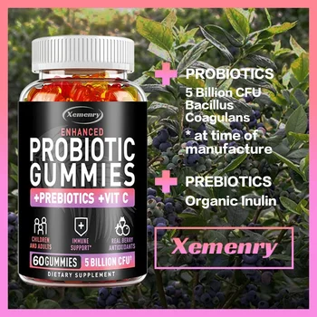 Probiotic for Adults and Children - 5 Billion CFU with Berry Antioxidants and Vitamins Supplement