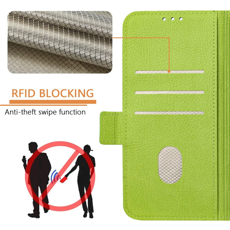 Floral Wallet Flip Case with RFID Blocking - Leather Phone Cover