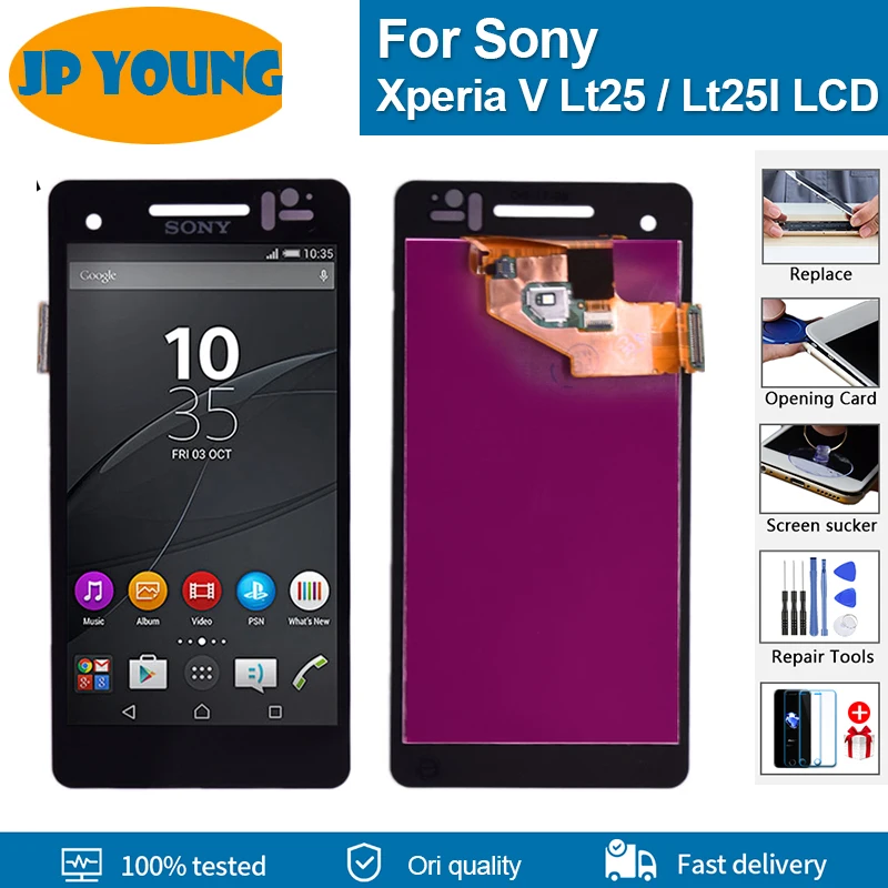 

4.3'' Original For Sony Xperia V LT25 LT25I LCD Display with Digitizer Full Assembly Repair Parts lcd for LT25 Touch Screen