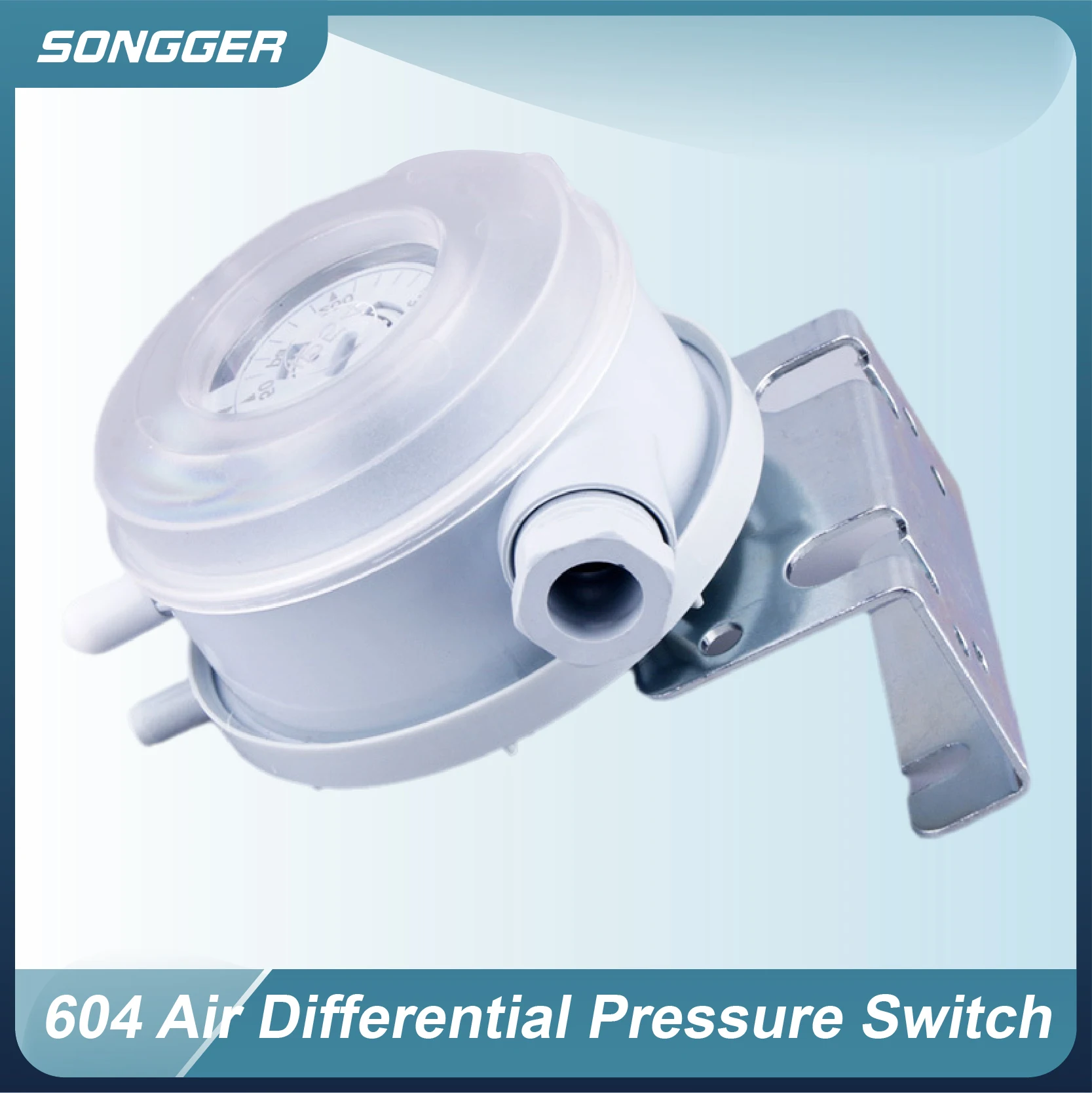 604 차압 스위치 공기 미압 차압계 20-1000Pa 압력 센서 환기 HVAC 가스 소방 시스템 필터 감지용