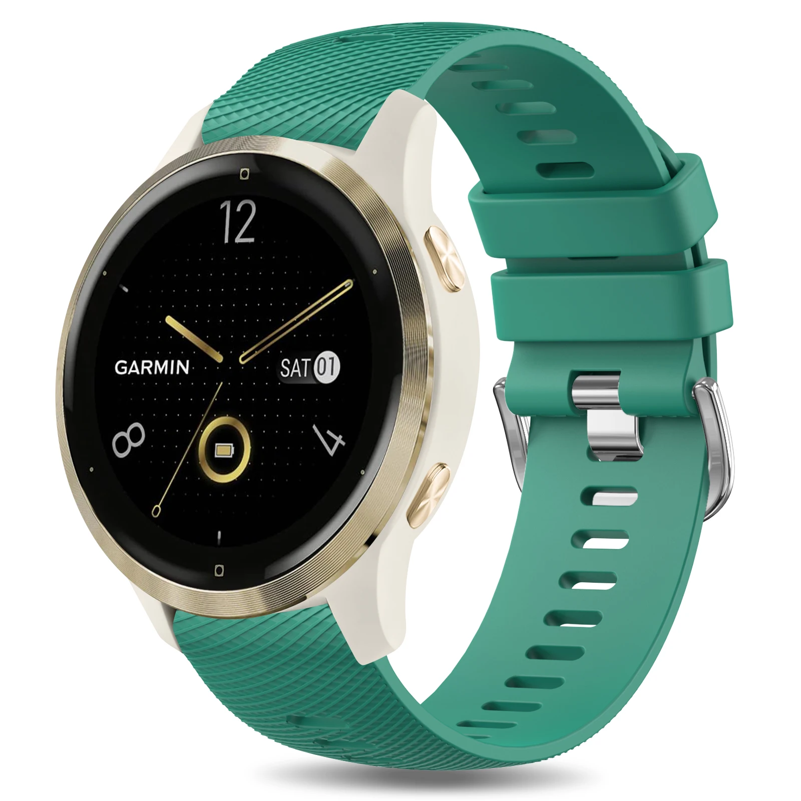 Elegant 18mm Silicone Watch Strap