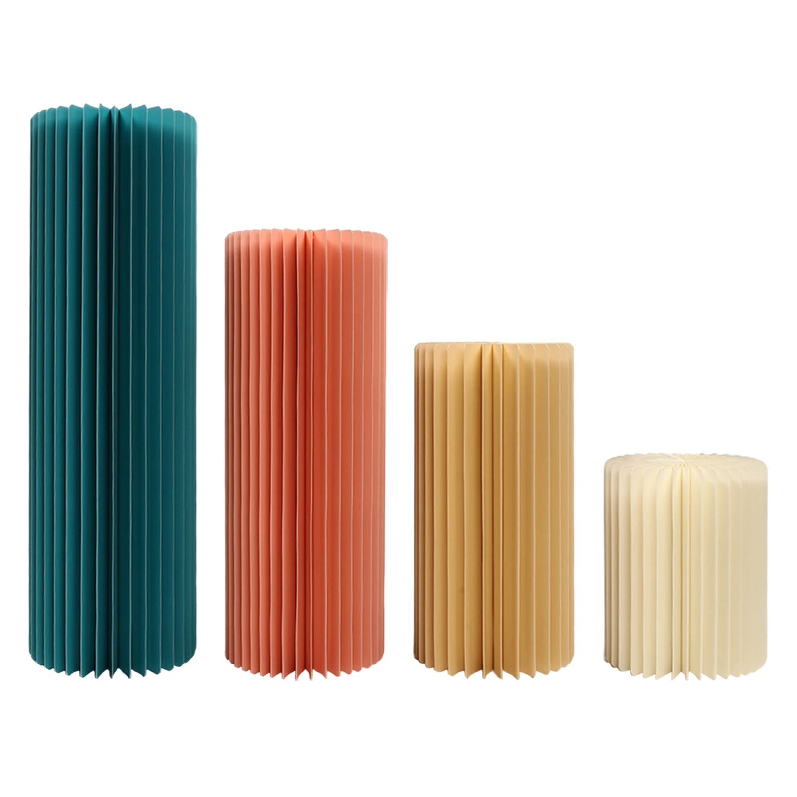 Foldable Paper Columns Display Pedestals Stands for Wedding Engagement Birthday Party Decoration