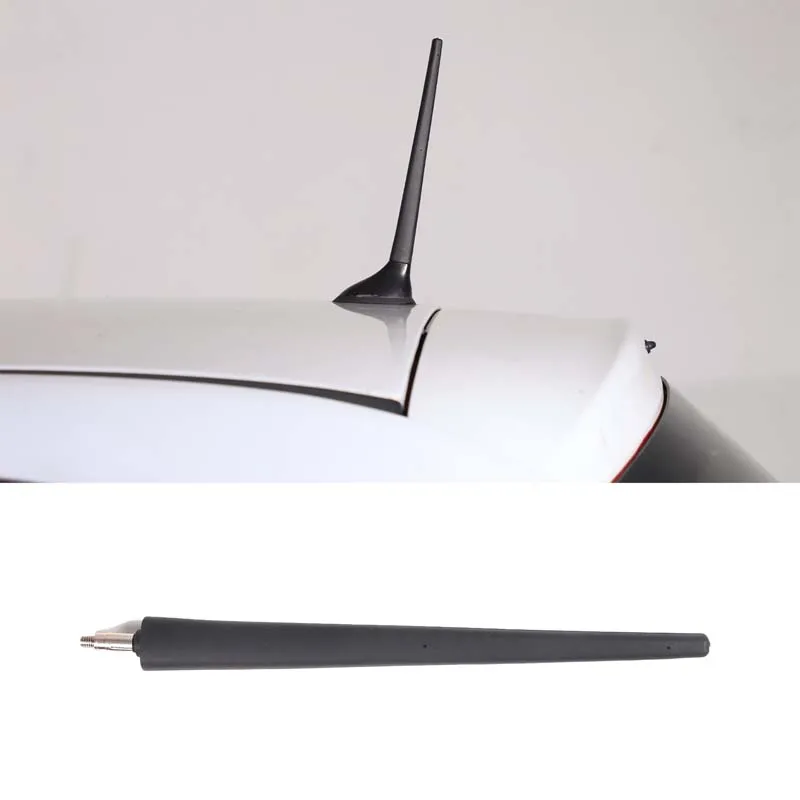 

For Fiat 500 Car Radio Aerials Antenna Aerial Mast Antenna ABS Black Exterior Modification Accessories 1Pcs