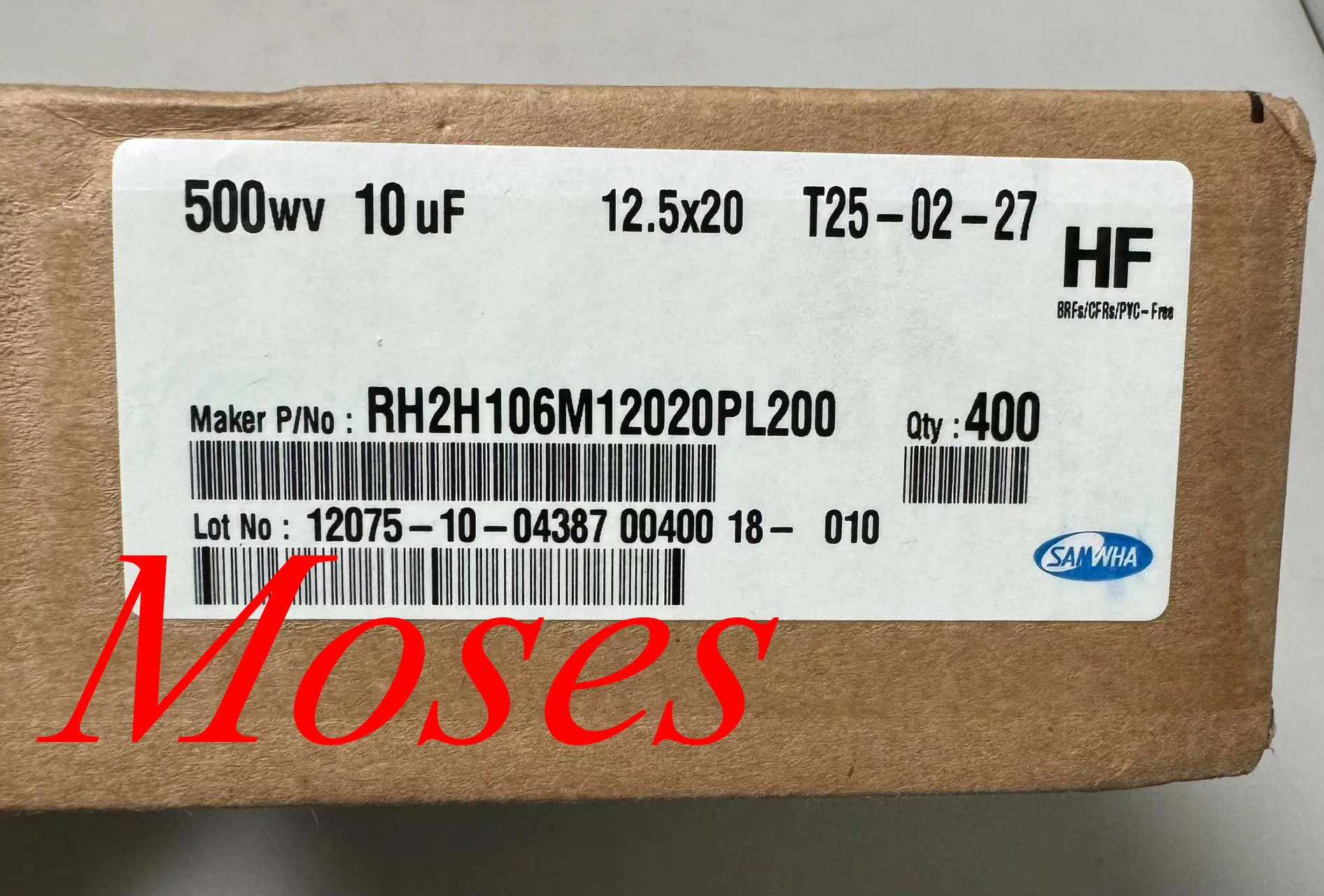 500v 10uf SAMWHA Original New Capacitors Electrolytic Capacitor Capacitance Radial 13x20mm +/- 20% 5pcs electrolytic capacitor aluminum electrolytic capacitor
