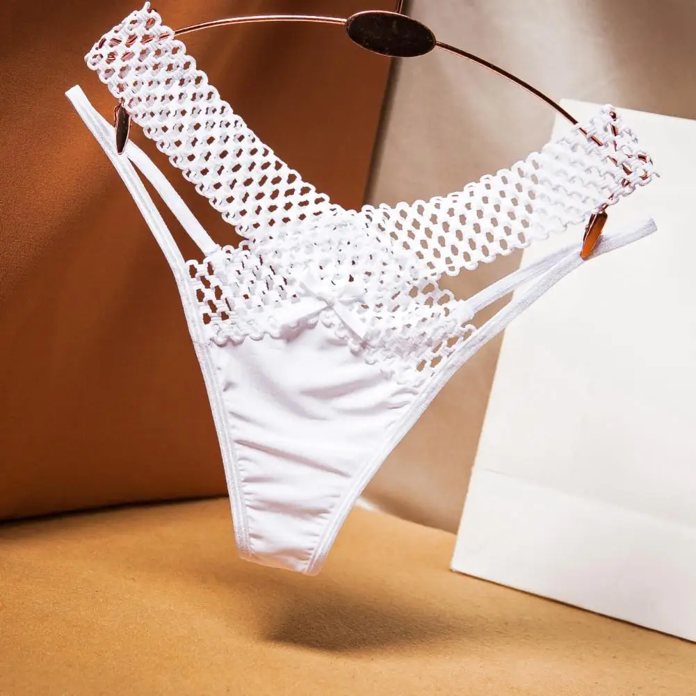 

Women Panties Low Waist Hollowed Out Cross-belt See-through Pornographic Thin Strip French Style Ladies Sling Thong Inner Wear C