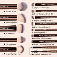 13pcs Makeup Brush Set Foundation Concealer Powder Eyeshadow Blush Brush Kabuki Blending Cosmetic Makeup Beauty Tool for Face 2