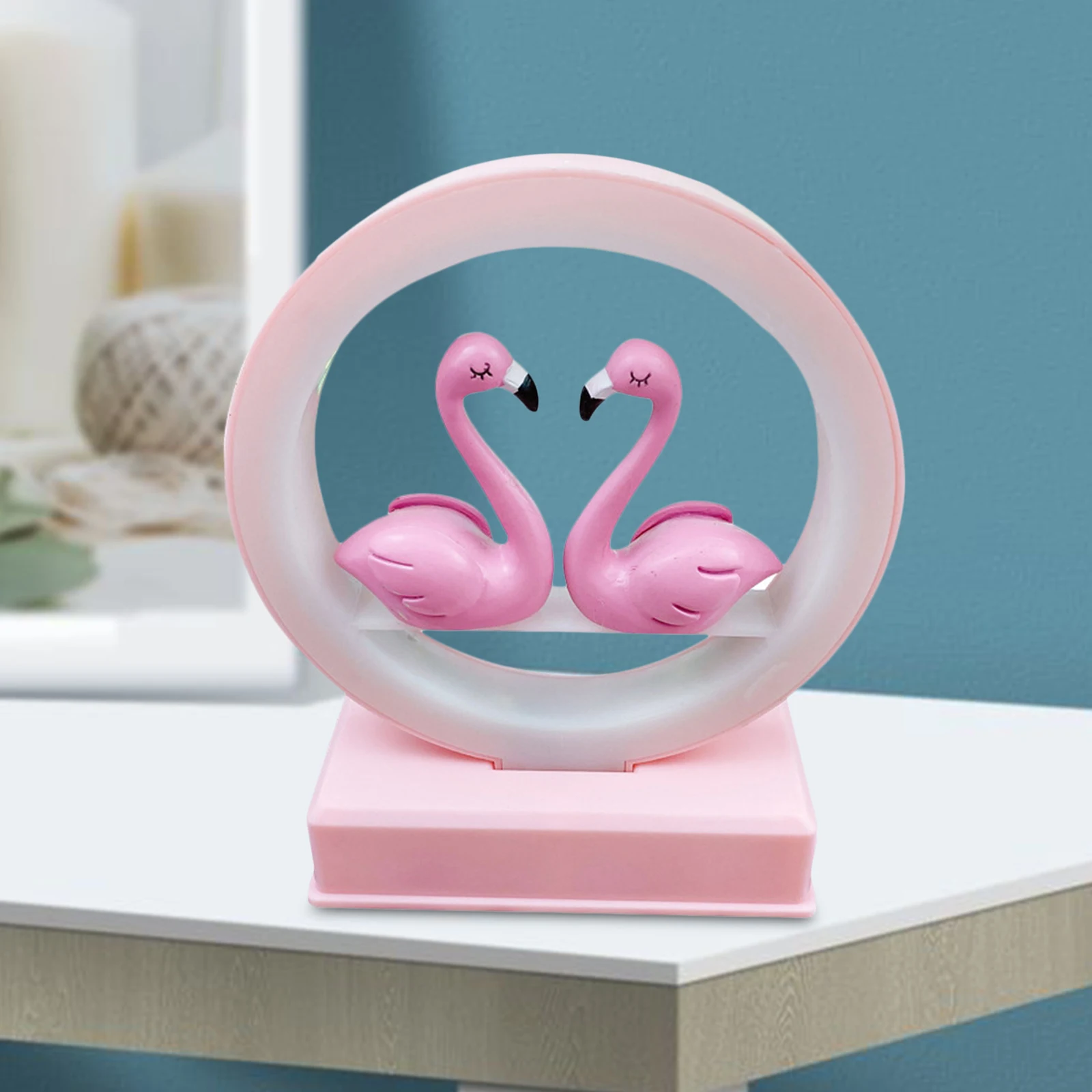 Generic Flamingo Night Light With Music Powered For Girl's Bedroom Bar