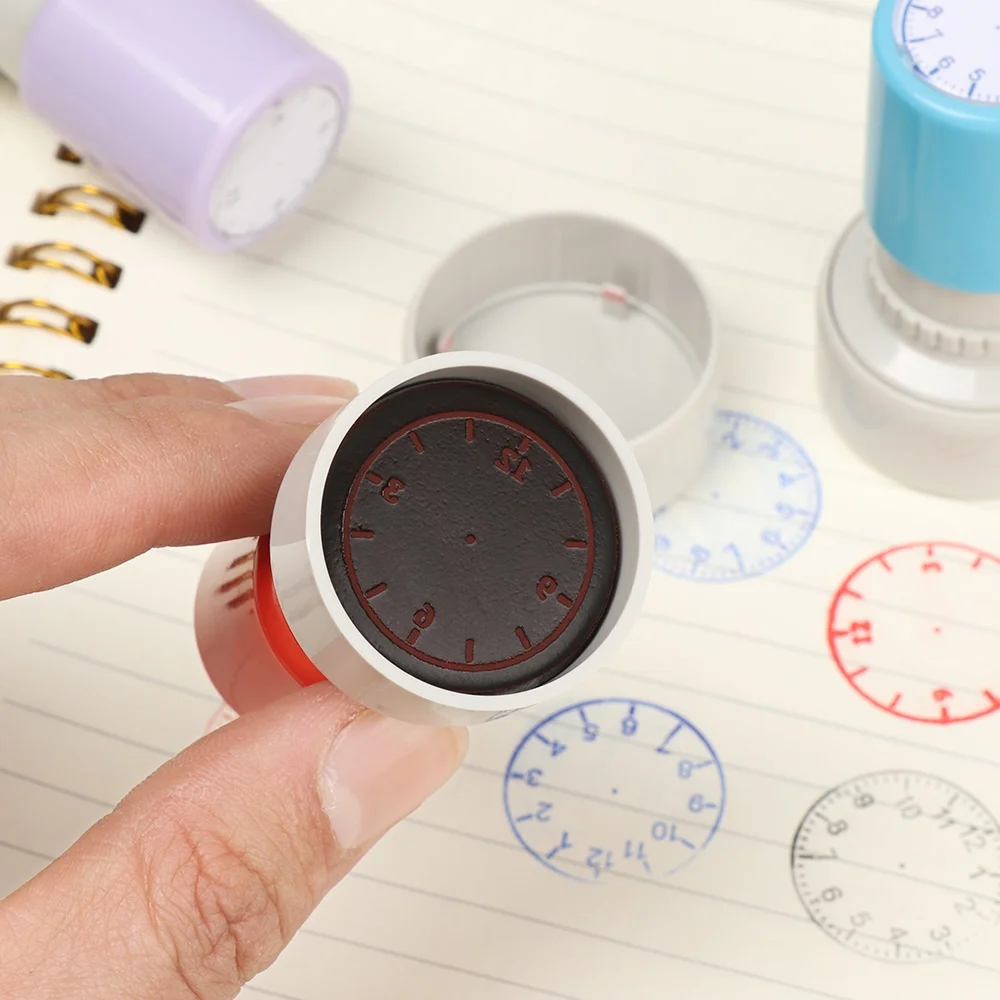1PC Clock Stamp Teaching Tools for Kids Learning on Watch Multiple Style Student Teaching Tools Adis School Supplies 6