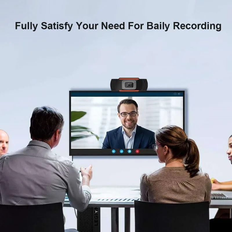 USB Drive-Free Computer Webcam 1080P Webcasting HD Video Conferencing E-learning Strong Compatibility Meet Most Systems
