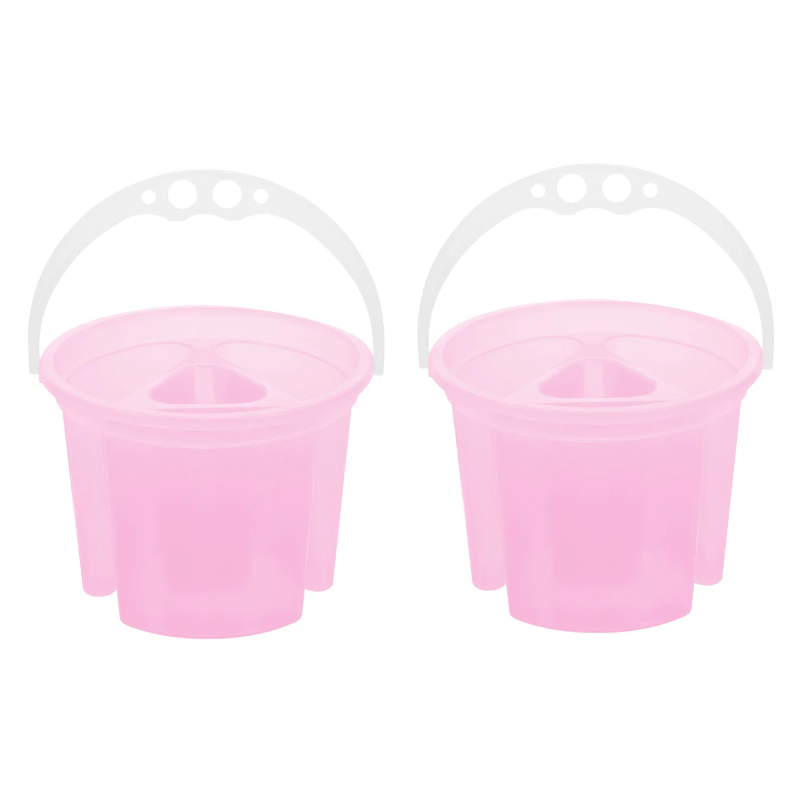 2Pcs 플라스틱 아티스트 브러쉬 세면대 페인트 브러쉬 와셔 다목적 페인팅 버킷 휴대용 핸들 믹싱 팔레트