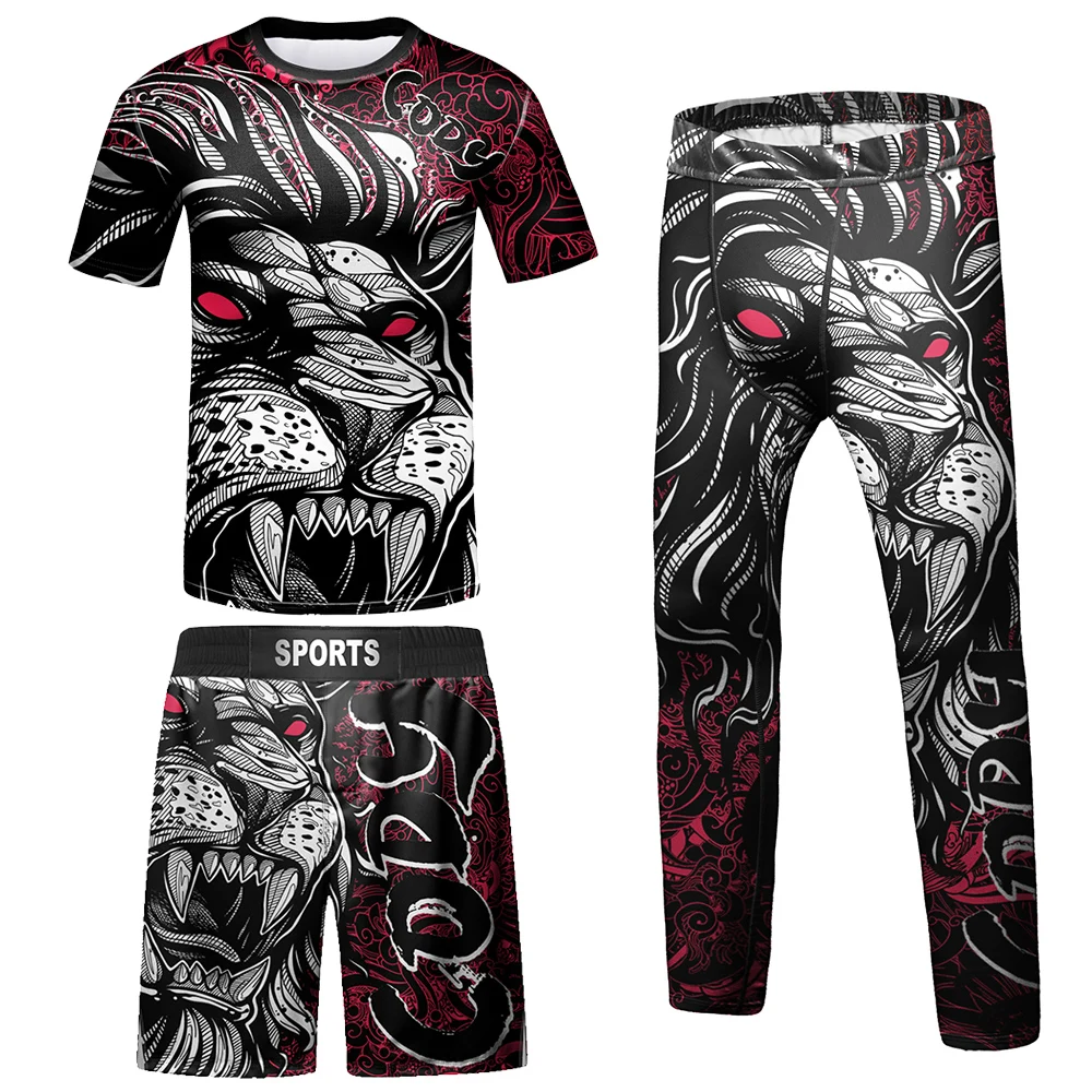 Compression Jersey MMA BJJ Fashion Boys Sets Baby Girl Clothing Set Kids Shorts Sports Bear Sweatshirt Pants 4Pcs Suits Outfits 2