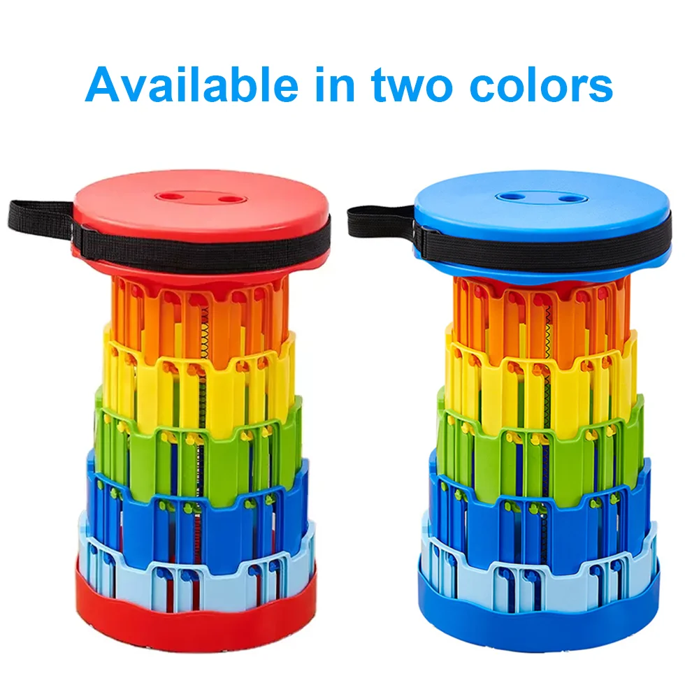 Telescopic Stool, Portable Folding Camping Outdoor Collabsible Stool Lightweight Chair Adjustable Seat
