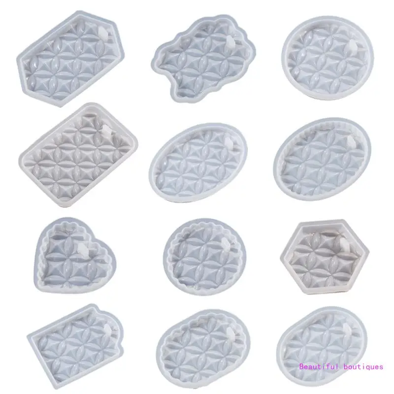 Heart Resin Mold Pattern Round Epoxy Casting Mold for DIY Pendant Jewelry Making DropShip