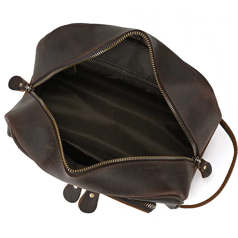 Newsbirds Crazy Horse Leather Clutch Bag Hand Bag 2021 Luxury Design Storage Bags Leather Pen Bag