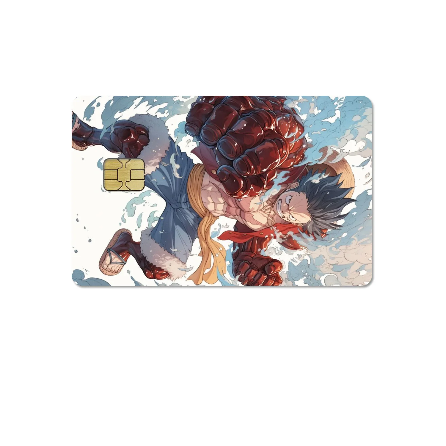 Neue Cartoon Anime One Piece Gear 5 Ruffy Diy HD Matte PVC Aufkleber Kleine Chip Kreditkarte Abdeckung Fall Film Haut Aufkleber mädchen Geschenk – Detail 6