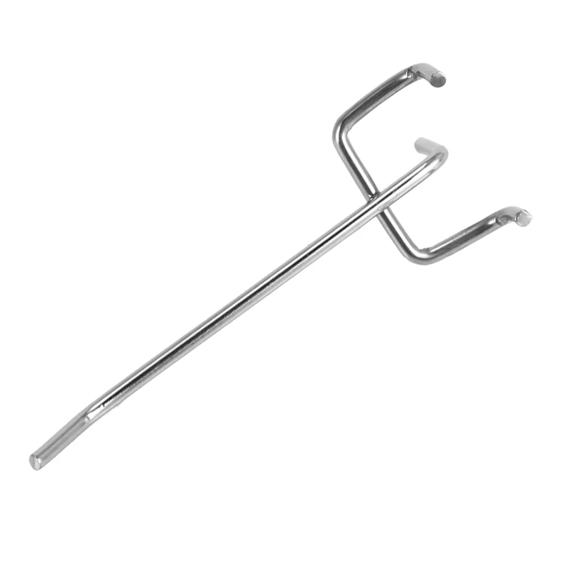 FAAJ-25Pcs 100Mm Pegboard Hooks Slat Wall Retail Display Shop Peg Hang Fits Home Hanger Chrome Metal 1-1.5Kg Loading