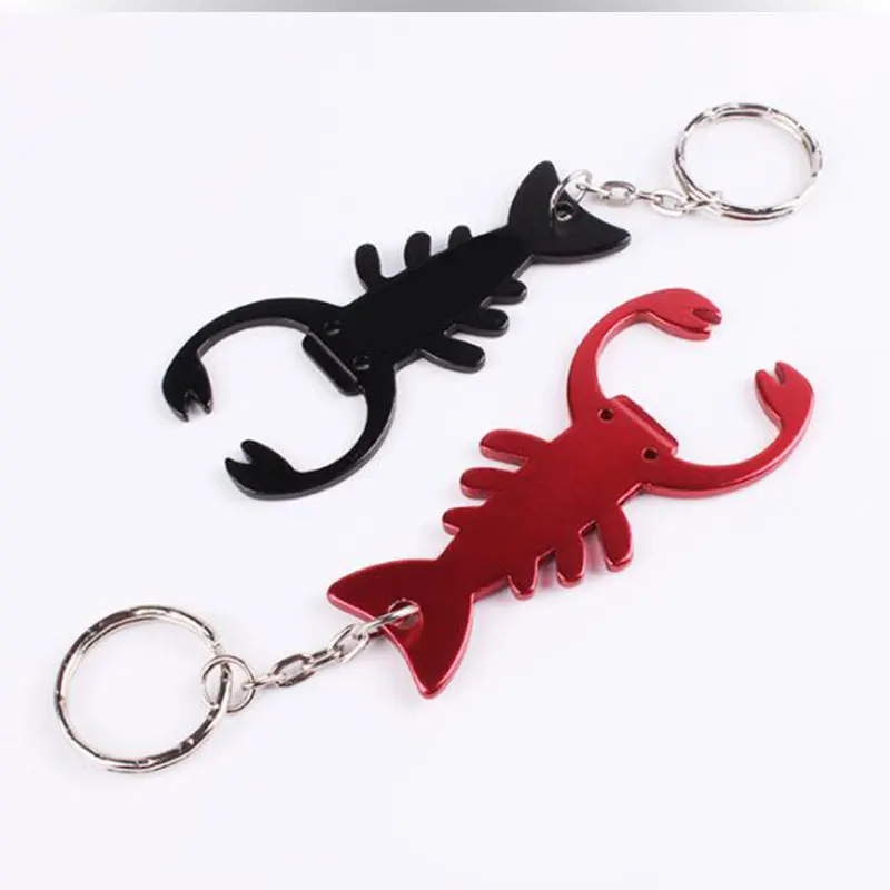 Mini Shrimp Lobster Scorpion Portable Bottle Opener with Key Ring Home Keychain,bottle opener,kitchen tools,multifunctional tool
