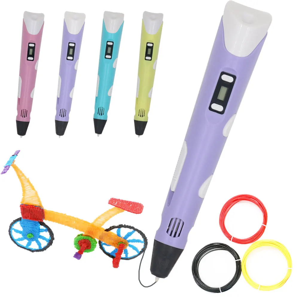 Kids 3D Pens Set 3D Printing Pen LCD Screen 100M PLA Filament Gift for  Children