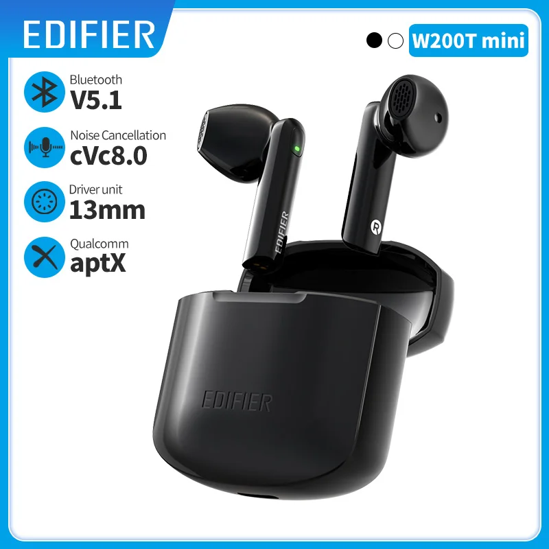 EDIFIER W200T mini True Беспроводные наушники Qualcomm aptX Bluetooth Наушники 13 мм единицы Блоки