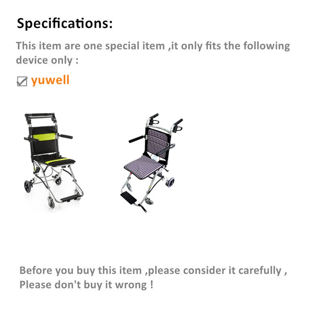 JayCreer 6 inches Rear Wheel For yuwell Transport Wheelchair