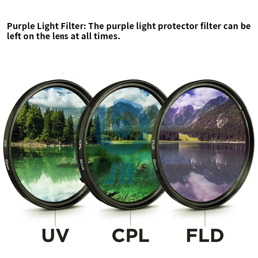 3x Lens Filter with Bag Camera 49MM 52MM 55MM 58MM 62MM 67MM 72MM 77MM Protector Filtering Circular Polarizer Carrying Case 49mm camera lens filter circular polarizing filter