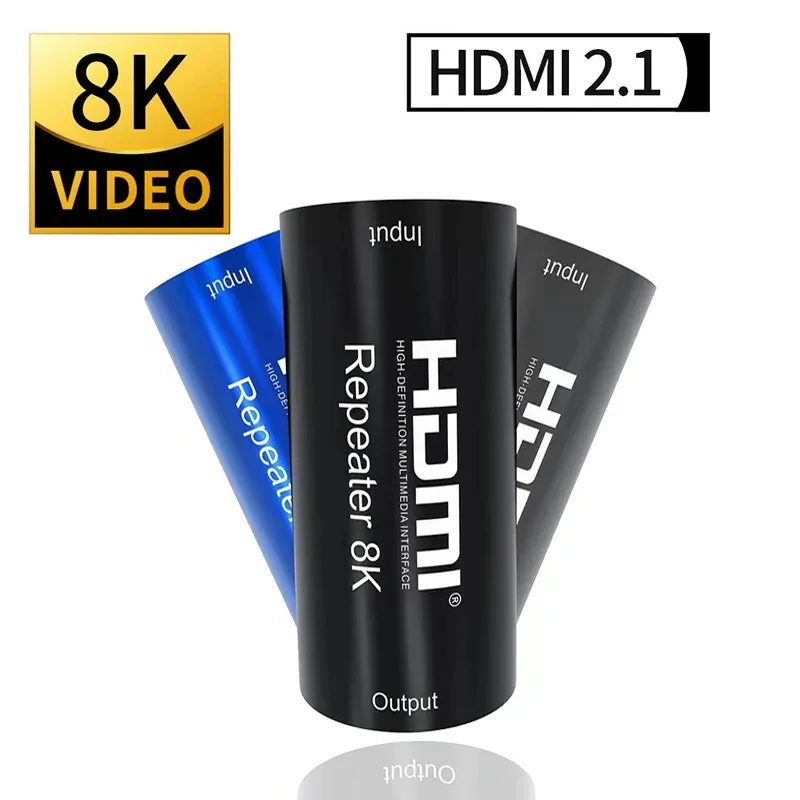 8K 60Hz 4K @ 120Hz Hdmi 2.1 Ripetitore Di Segnale Extender 48Gbps 3D Hdr Convertitore Video Booster Di Segnale Fino A 30M Per Ps4 Ps5 Tv