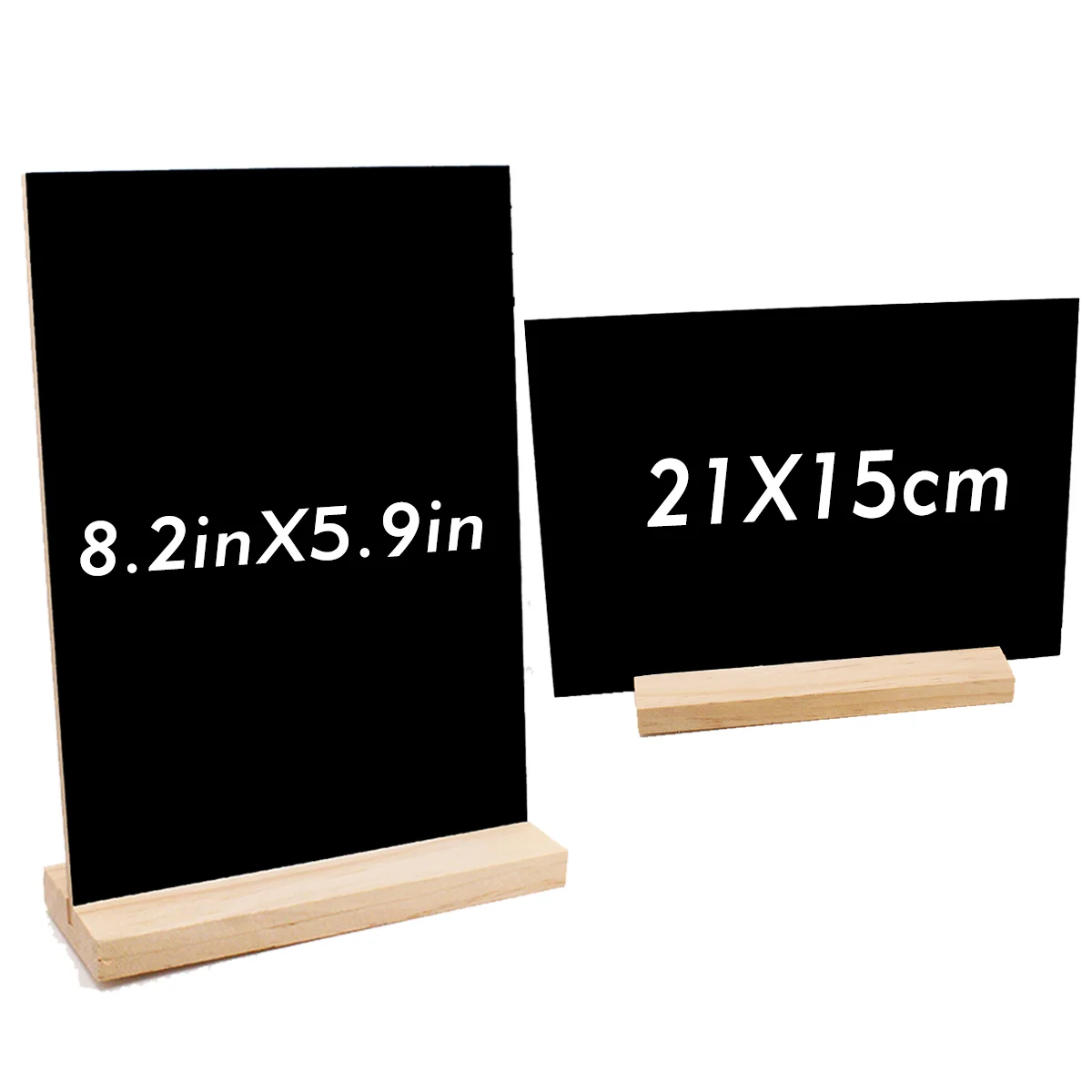 

Chalkboard Blackboard Board Sign Message Minidisplay Signs Stand Small Desktop Wood Base Memo Single Decor Balckboard Holder