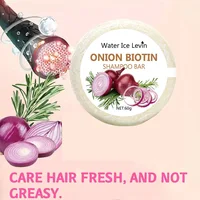 Savon Shampoing à l'oignon et à la biotine - 60 g, adapté à tous les types de cheveux, hydratant et lissant, riche en extrait de romarin 4