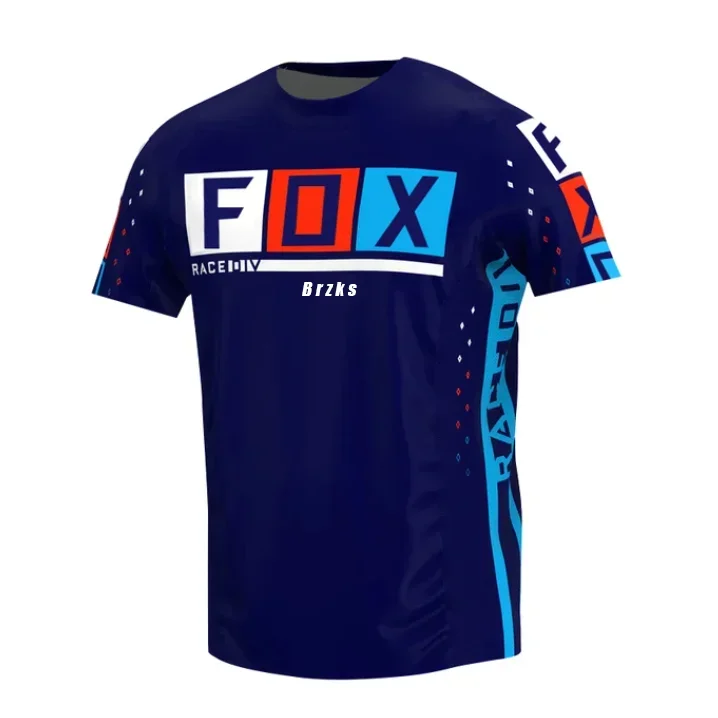 

2024 Men's T-shirt Quick Drying Breathable Motocross Riding Clothes Mountain Bike Riding Clothes Foxbrzks Riding Clothes