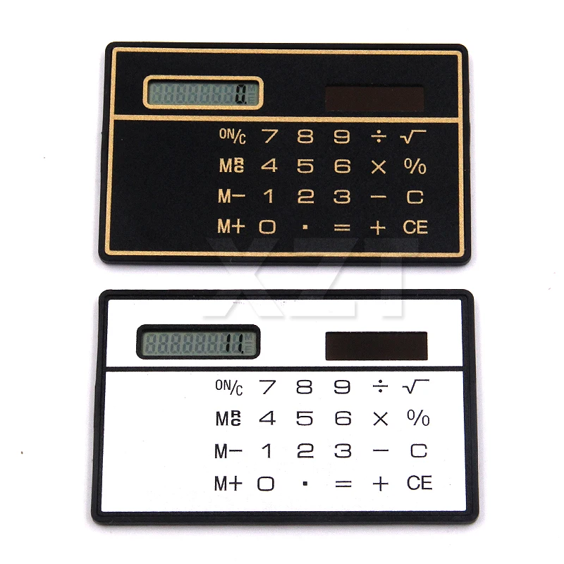 8 Digit Ultra Thin Solar Power Calculator with Touch Screen Credit Card Design Portable Mini Calculator for Business School