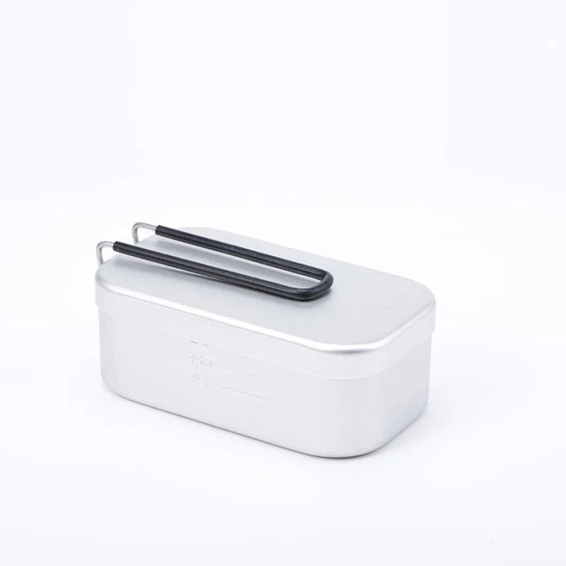 Aluminum Camping Cookware Lunch Box Old Aluminum Alloy Heating Tableware Picnic Portable Cooker