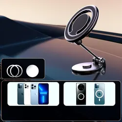 Universal Magnetic Car Phone Holder - 360° Adjustable Mount (Black)