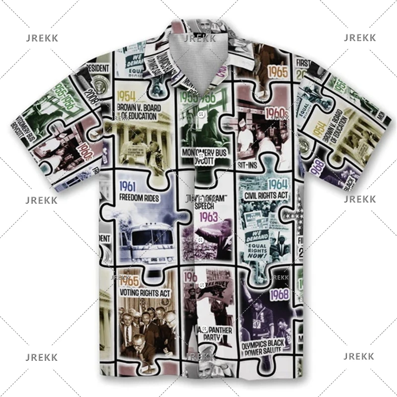 Ropa africana vintage para hombre, camisetas históricas con héroes en 3D, camisetas gráficas para hombre, camisetas casuales de manga corta con solapa, camisa de gira de verano para hombre