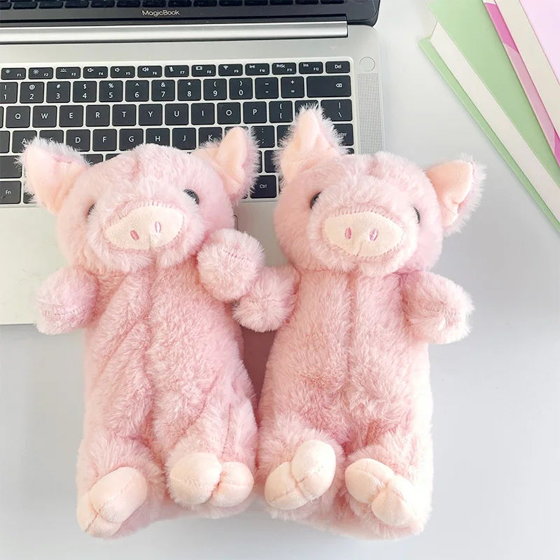 Pencil case Pen Pencil Case Stationery Organizer student girl cartoon animal piggy pencil bag high capacity plush stationery bag desktop storage school supplies
