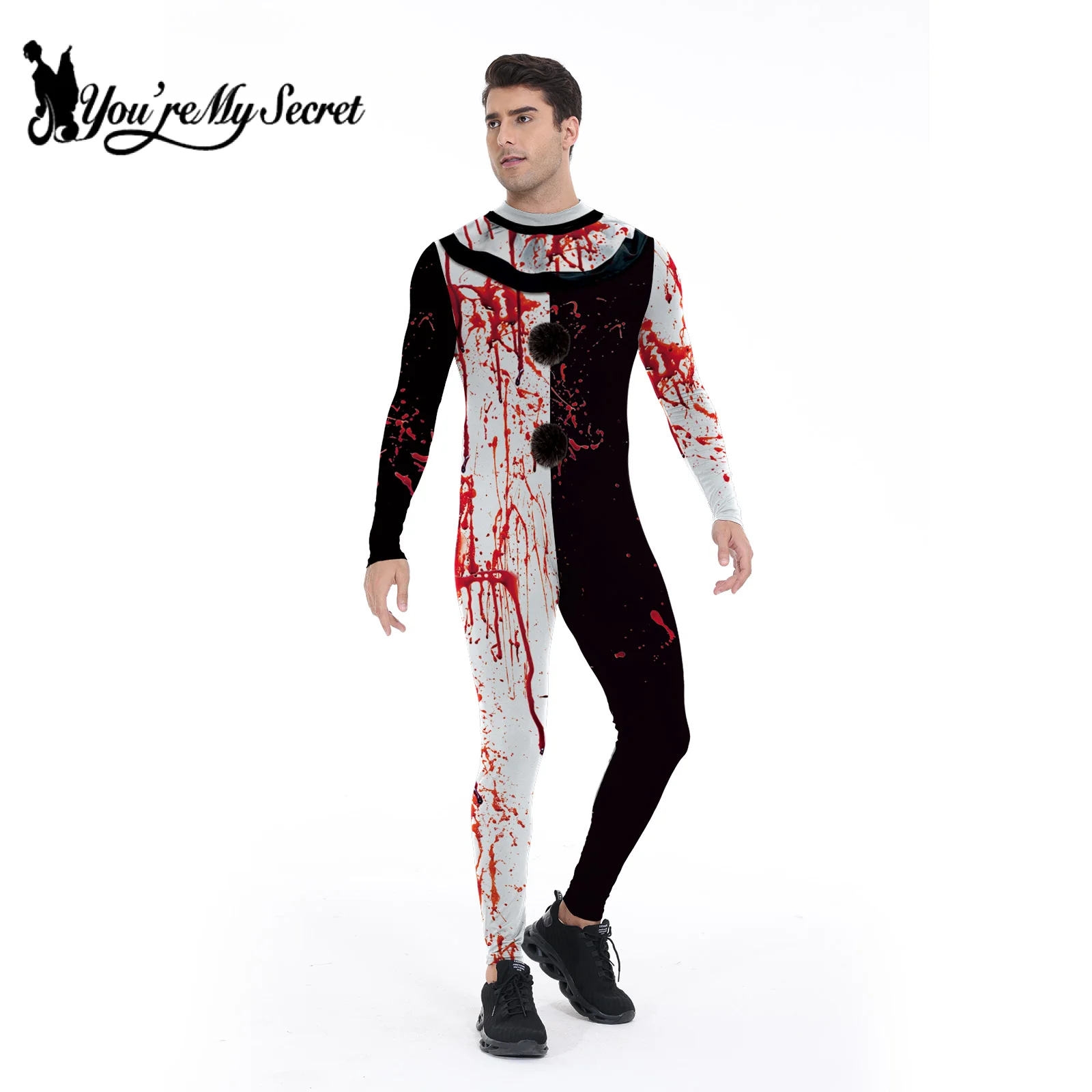 Boys Terrifier Cosplay Costume [You're My Secret] Halloween Horror Scary Clown Carnival Party Children Jumpsuit Zentai Bodysuit cosplay costume