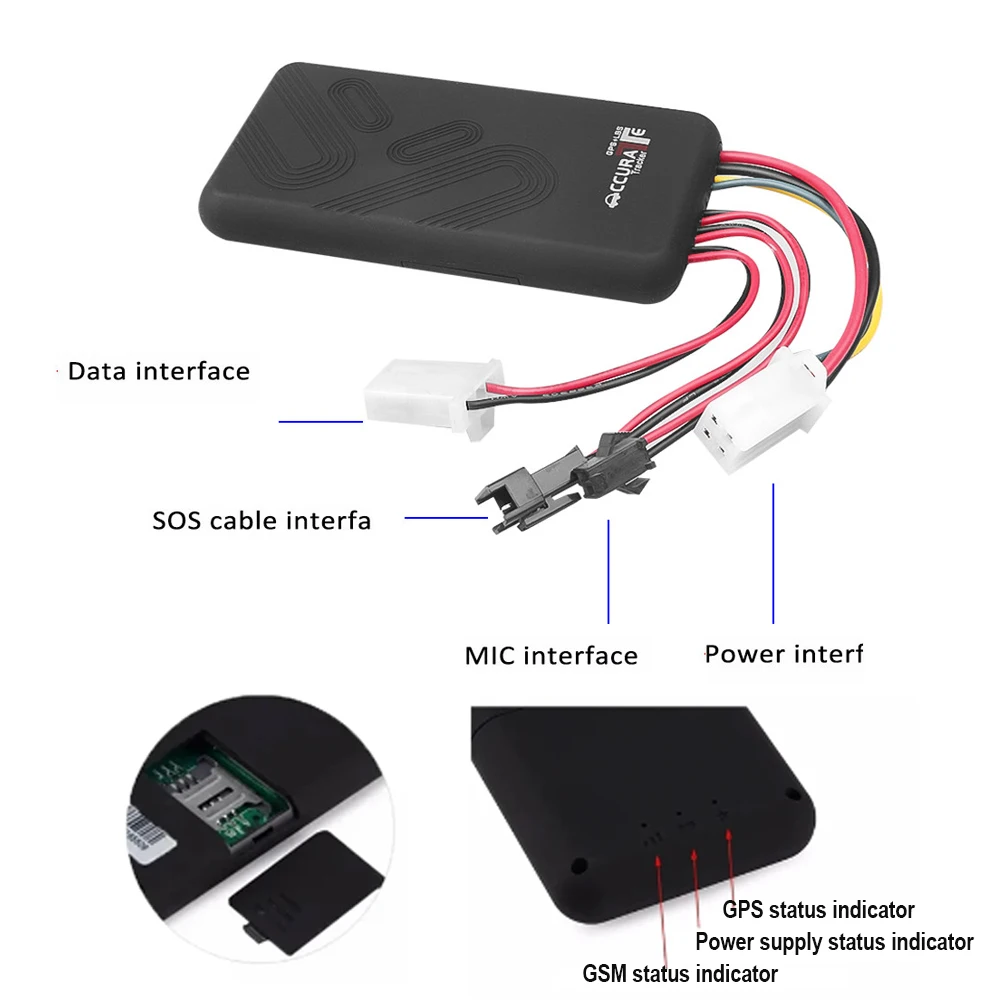 Car GPS Tracker GSM GPRS Anti-theft Tracking Locator Overspeed Alarm Remote Monitor For Motorcycle Truck